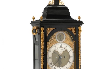 SOLD. A George III ebonised bracket clock. Signed 'Wilmer, London'. Late 18th century. H. 61 cm. W. 31 cm. D. 20 cm. – Bruun Rasmussen Auctioneers of Fine Art