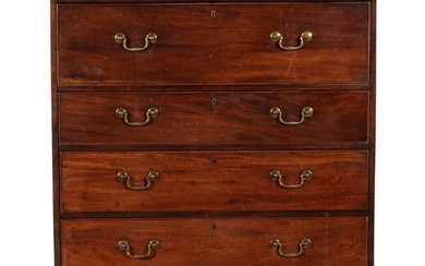 A George III mahogany secretaire chest of drawers