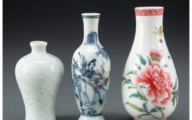A Group of Three Small Chinese Porcelain Vases