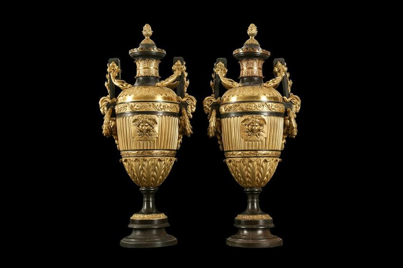 A LARGE AND IMPRESSIVE PAIR OF LATE 19TH CENTURY FRENCH