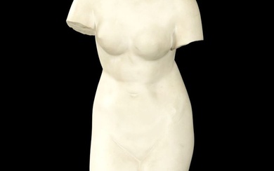A LARGE LATE 19TH CENTURY CARVED WHITE MARBLE SCULPTURE...