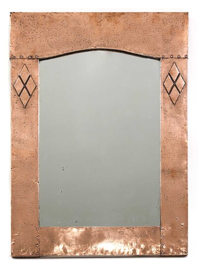 A Liberty Arts and Crafts copper wall mirror
