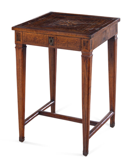 A Louis XVI Burlwood and Parquetry Table