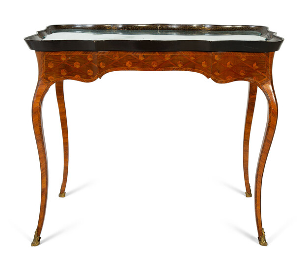 A Louis XVI Style Parquetry Side Table
