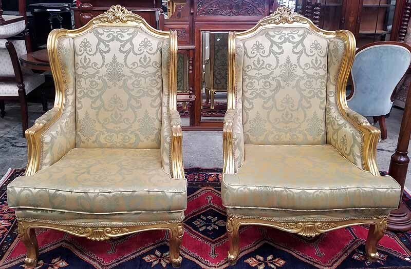 A PAIR OF FRENCH STYLE SALON CHAIRS