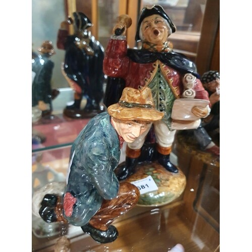 A Royal Doulton Figure of The Town Cryer (HN2119) and The Wa...