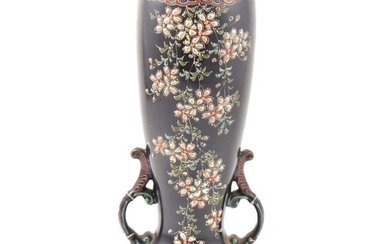 A Satsuma two-handled vase