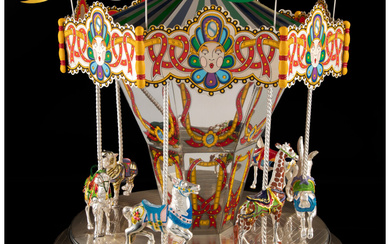 A Tiffany & Co. Enameled Silver Carousel (1990)