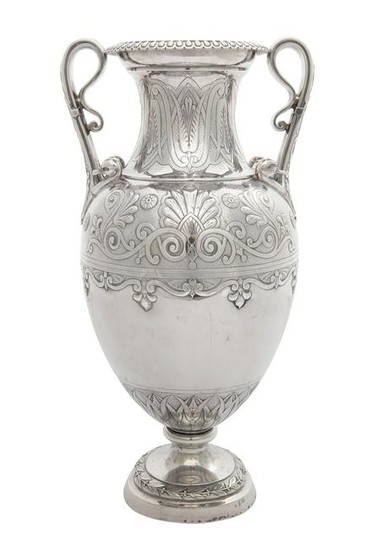 A Victorian silver two-handled vase, Hennell