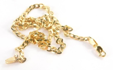 A belcher link chain, yellow metal stamped 9ct Italy,...