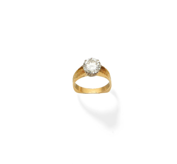 A diamond single-stone ring, by, John Donald, 1974