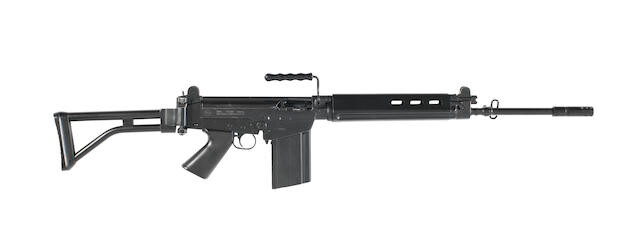 A rare .22 (L.R.) 'FAL' semi-automatic rifle by IMBEL, no. 50021