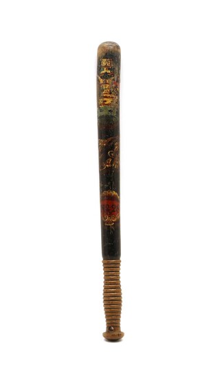 A rare Victorian Northamptonshire painted truncheon