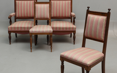 A set of four early 20th century chairs.