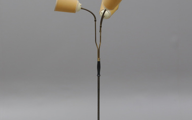 A three-arm, articulated floor lamp, 1940/50's.
