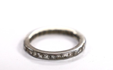 A white metal and channel set diamond full eternity ring, si...