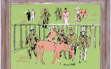 AFTER RAOUL DUFY, The Racecourse, quadrichrome, signed in the...