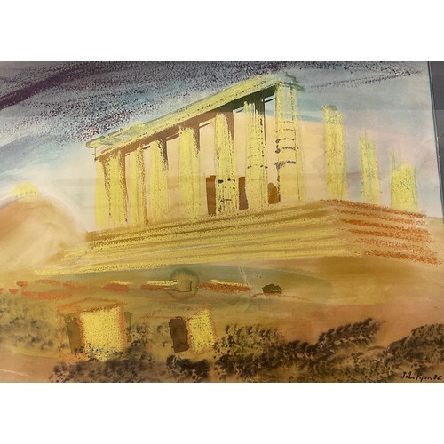 After John Piper, Ancient Ruins, pastel, signed and dated '3...