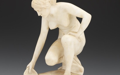 Alabaster Sculpture of a Classical Beauty