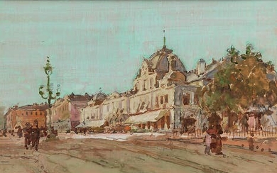 Albert Marie Lebourg, 1849 Montfort-sur-Risle – 1928 Rouen, PARISER STRASSENSZENE