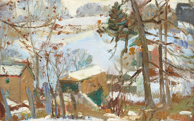 Alfred R. Mitchell (1888-1972) Winter in Old Pennsylvania 9 x...