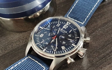 Alpina - Chronograph sporty blue dialswiss made + free leather strap- Men - 2019