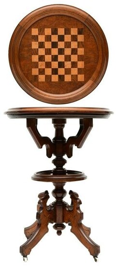 American Victorian Walnut Games Table