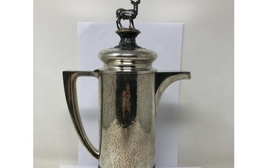 An Elizabeth II silver coffee pot, with a stag finial, by He...