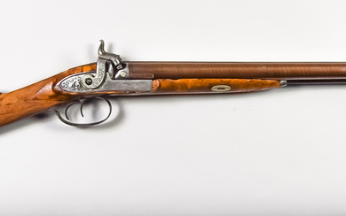 An Extremely Rare Double Barrel Muzzle Loading Shotgun by Durs...