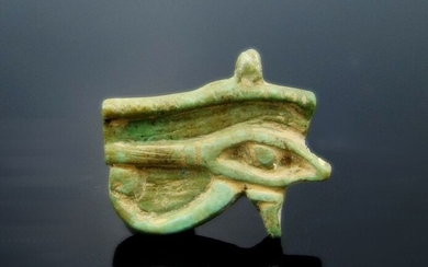 Ancient Egyptian Faience Eye of Horus Amulet - 19mm length