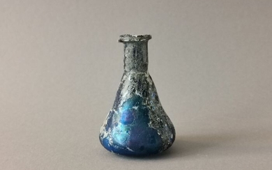 Ancient Roman Glass Cobalt Colored and heavy Iridescence