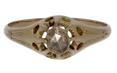 Antiek - 14 kt. Gold - Ring - 0.20 ct Diamond