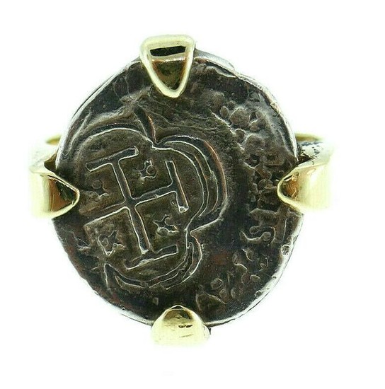 Antique 14k Yellow Gold Coin Ring