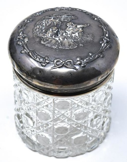 Antique C 1899 English Sterling Silver Vanity Box