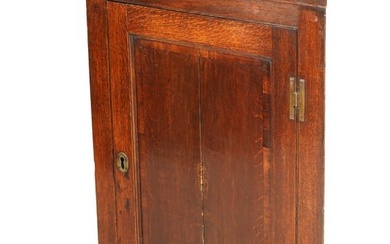 Antique English Oak Hanging Corner Cabinet