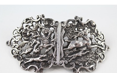 Antique Late Victorian 1901 Chester Sterling Silver Hunt The...