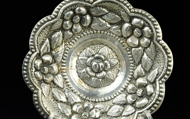 Antique sterling silver 6" candy dish/ plate, marked "sterling"