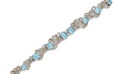 Aquamarine-Diamond-Bracelet
