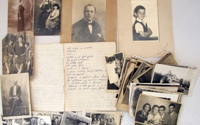 Archive of a Jewish Romanian family - 90 photos and cookbook, in Romanian, Hebrew, Focsani, Romania, 1st half of 20th cen.