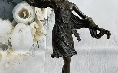 Art Deco ~Kernalan Dancer Dance Bronze Sculpture Figure Figurine Statue Dancing