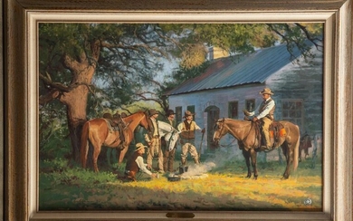Artist Proof on Canvas by noted Texas CA Artist Bruce
