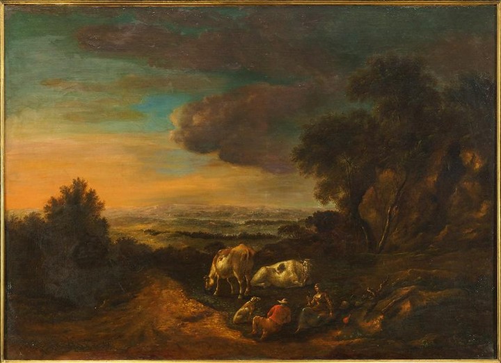 Artist Unknown (19th Century) Bucolic Landscape.