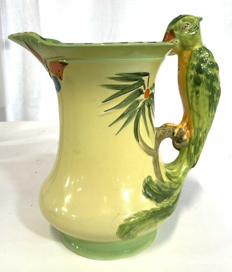 BURLEIGH WARE HAND PAINTED Parrot Jug Pitcher