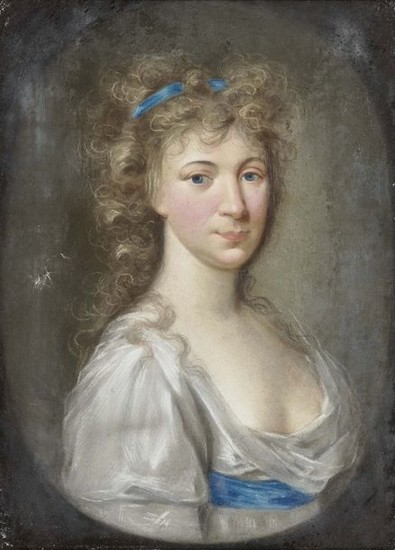 Bardou, Karl Wilhelm. Portrait of a Lady. Verso si…