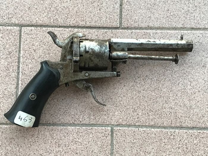 Belgium - 19th Century - Mid to Late - revolver - Pinfire (Lefaucheux) - Pistol - 7mm Cal