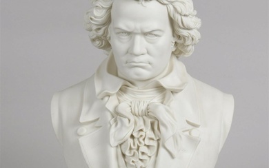 Bisque Porcelain Bust of Ludwig Van Beethoven