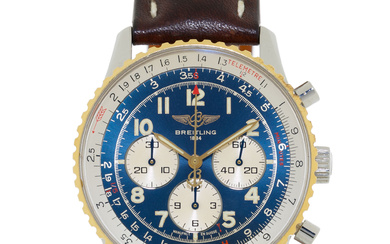 Breitling, Navitimer, réf. D30021, montre chronographe en acier et or, années 1990Mouvement: cal. ETA 2892-2, automatique, 37 rubisBoîtie