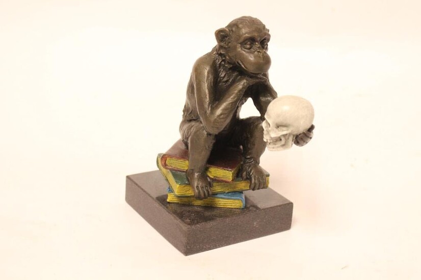 Bronze Monkey exhibition Human Being Skull,Reprodu