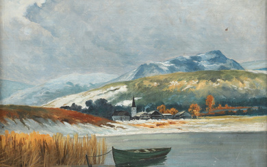 CARL FRANTZÉN. Eka i bergsjö, oil on canvas, signed and dated -05.