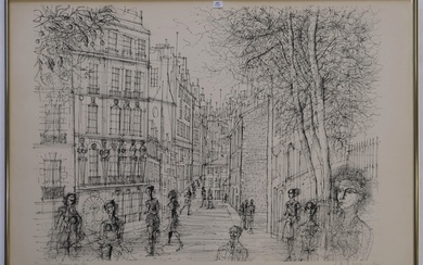 CARZOU Jean (1907-2000). Saint-Germain-des-Prés. Lithographie. Signée et datée 77 en bas à droite. Justifiée 32/40...